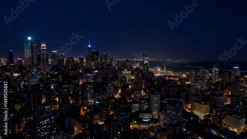 Wallpaper Mural Static shot with time lapse effect of a beautiful bustling cityscape from day into night Torontodigital.ca