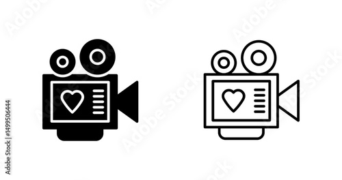 Love story movie Vector Icon