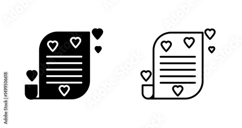 Romantic poem Vector Icon