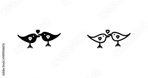 Lovebirds Vector Icon