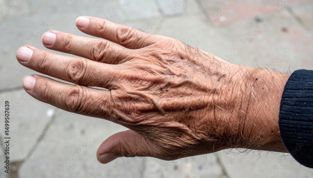 Fototapeta premium Hand of the old man