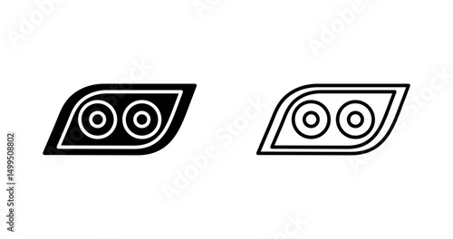 Headlamp Vector Icon