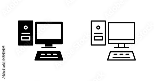 Desktop Computer Vector Icon