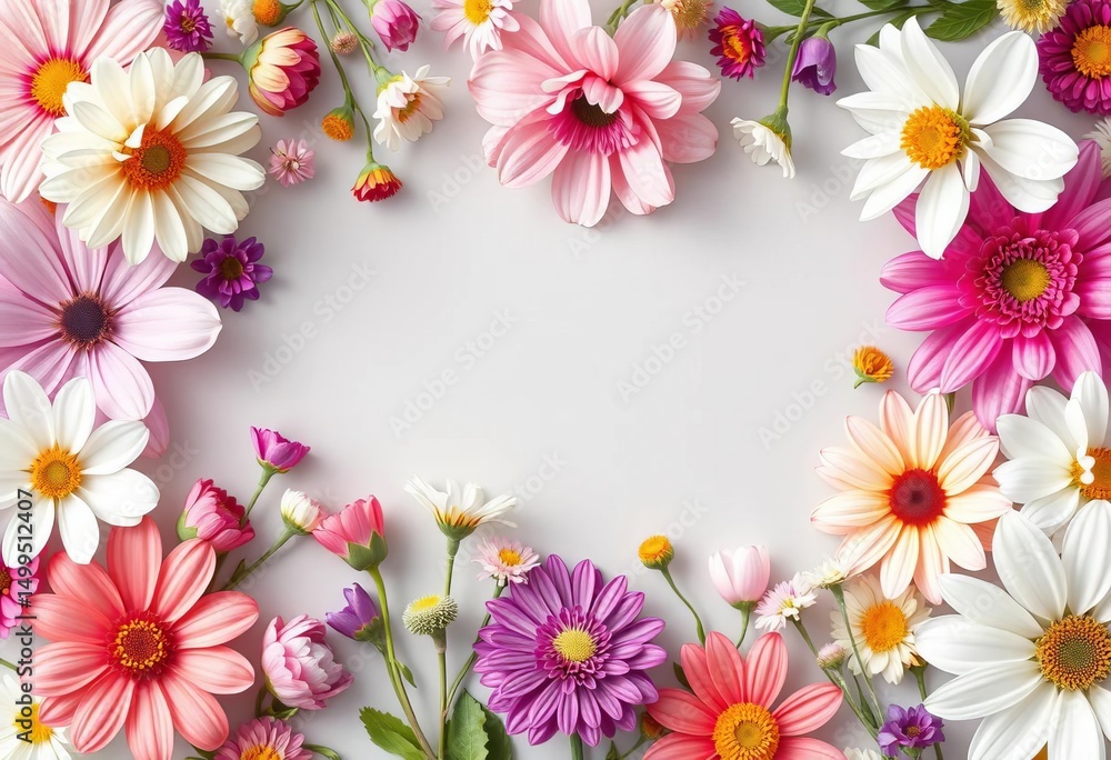 Cute floral background with various flowers for Mother's Day cards , cute flowers, floral Cute floral background with various flowers for Mother's Day cards , cute flowers, floral