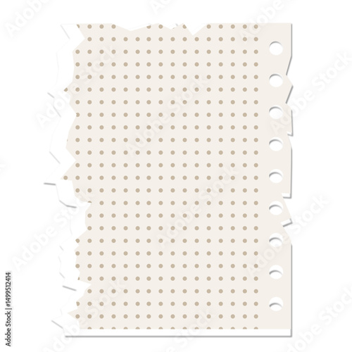 Ripped pieces of white color paper. Ripped paper strips. Vector illustration