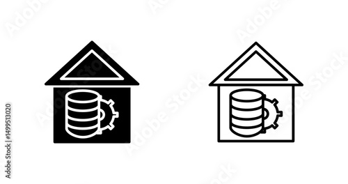 Data Warehouse Vector Icon