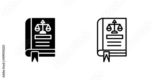 Law Book Vector Icon