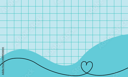 
Background cage with heart at the bottom