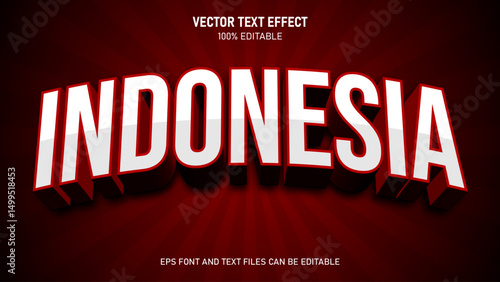 Indonesia 3d text style editable text effect