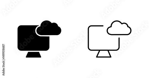 Cloud Monitoring Vector Icon