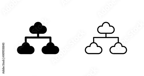 Multi Cloud Vector Icon