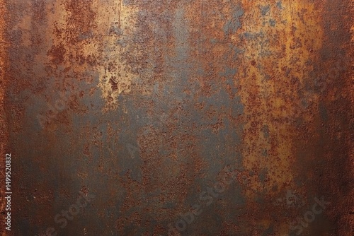 Rusted metal surface with various shades of brown and gray