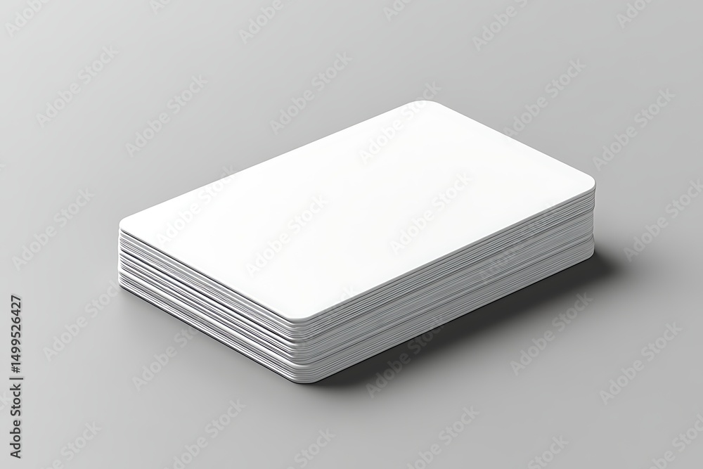 Stack of blank white business cards mockup Stack of blank white business cards mockup