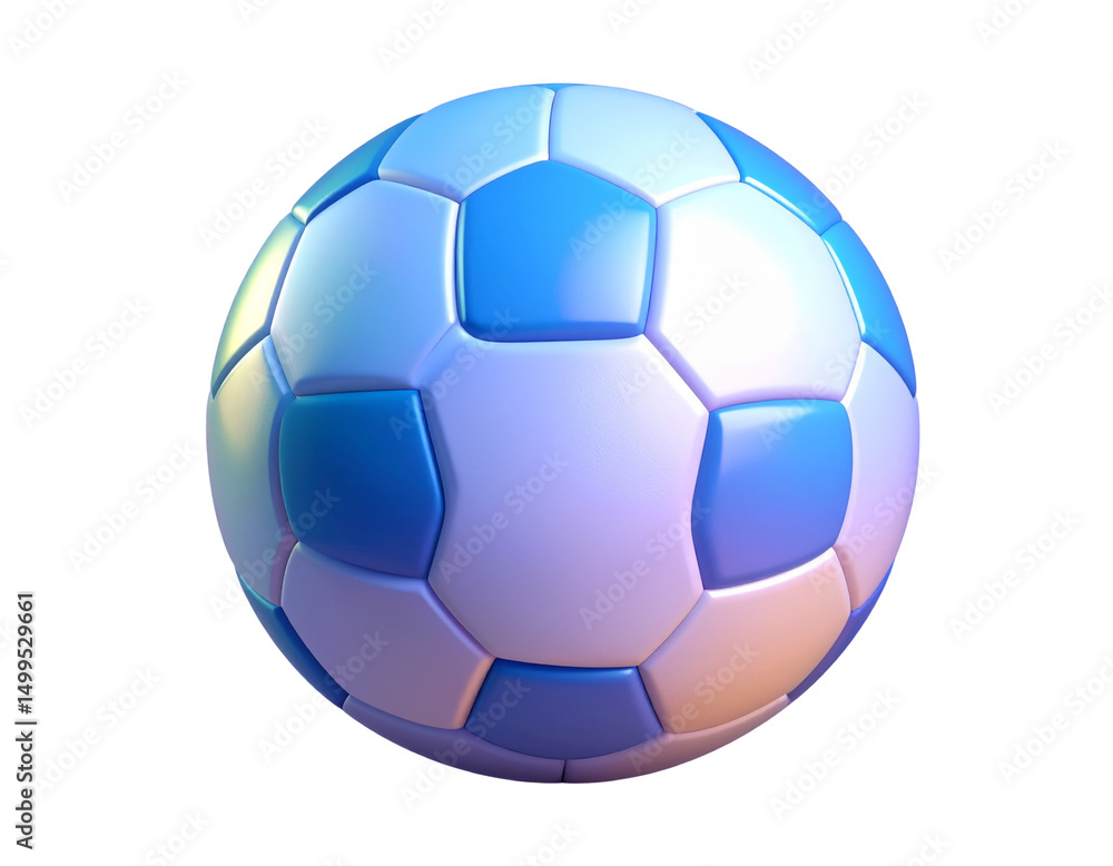 Fototapeta premium Modern 3D Soccer Ball Icon – Minimal Design Element