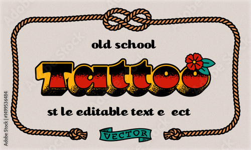 Old School Tattoo Typography – Editable Retro Text Effect