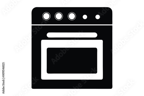 gas stove isolated on white