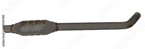 Rusty car exhaust 