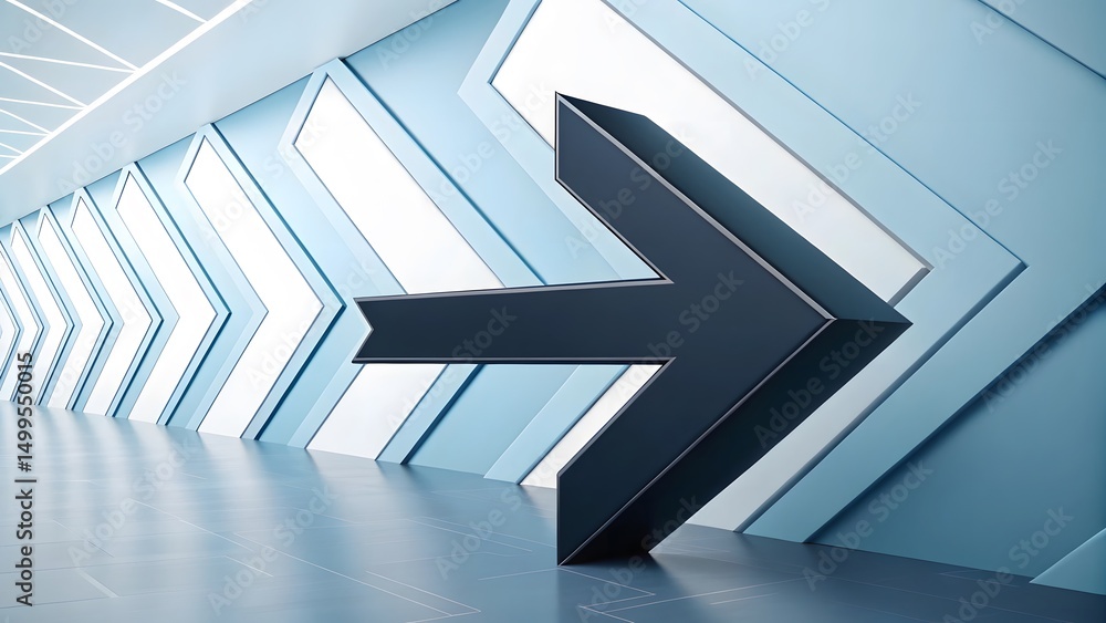 Obraz premium Abstract Arrow Corridor