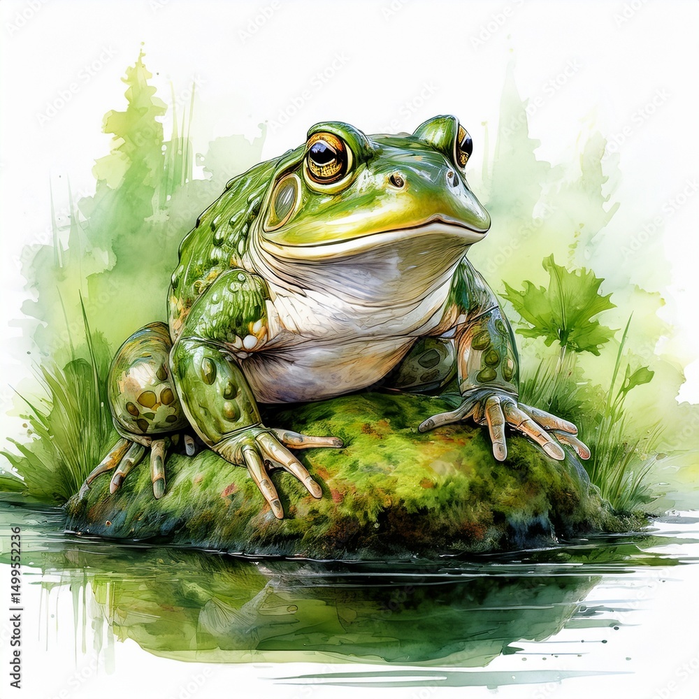 Fototapeta premium Ochsenfrosch im Sumpf