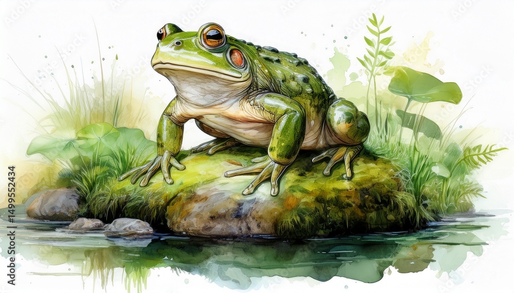 Obraz premium Ochsenfrosch im Sumpf