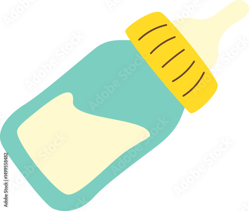 Newborn baby decoration, baby shower, gender reveal, postcard, invitation illustration. Vector isolated.