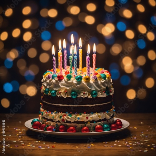 birthday cake with candle