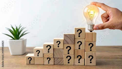 Illuminated Question Mark Blocks Staircase