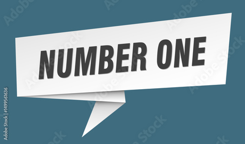 number one banner. number one speech bubble, label, sticker, sign template