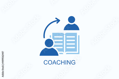 Coaching Icon Or Logo Isolated Vector Illustration
