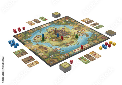 7 Wonders Duel Board Game Setup Gameplay  Review isolated on transparent background