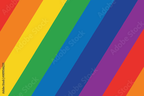 Diagonal Rainbow Stripes Abstract Background Design