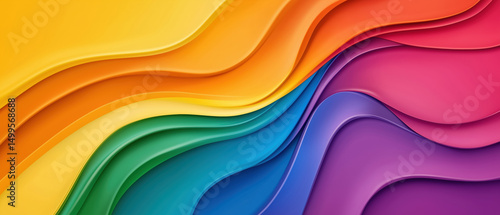 Vibrant rainbow pride wallpaper design abstract art colorful waves