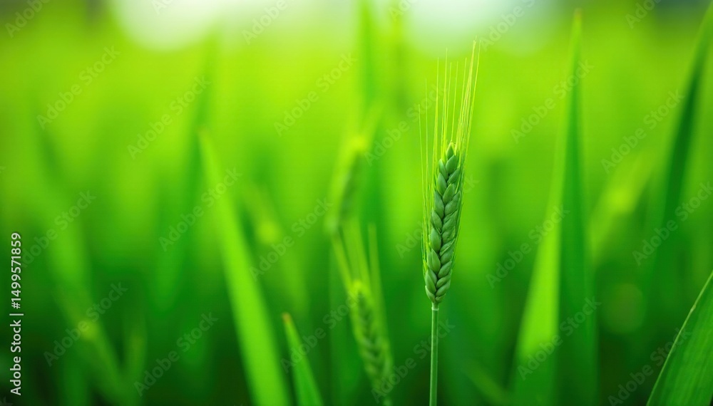 Vibrant green barley grass shoots, close-up view showing detail and texture , environment, agricultural, wheat Vibrant green barley grass shoots, close-up view showing detail and texture , environment, agricultural, wheat