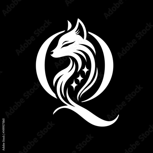 The Fox and Letter Q Logo Icon Symbol Emblem