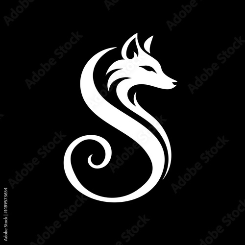 The Fox and Letter S Logo Icon Symbol Emblem