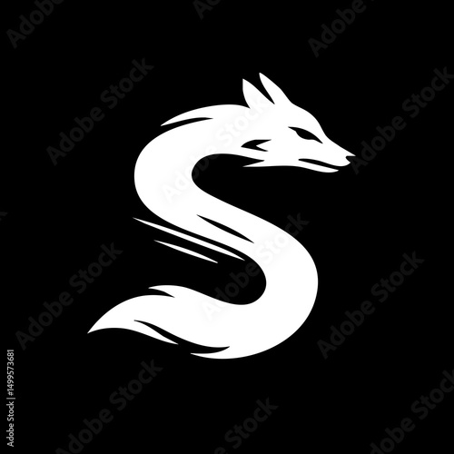 The Fox and Letter S Logo Icon Symbol Emblem