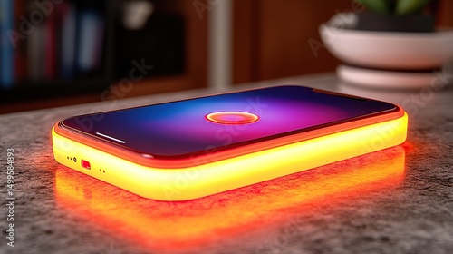 Wireless charging pad with vibrant light