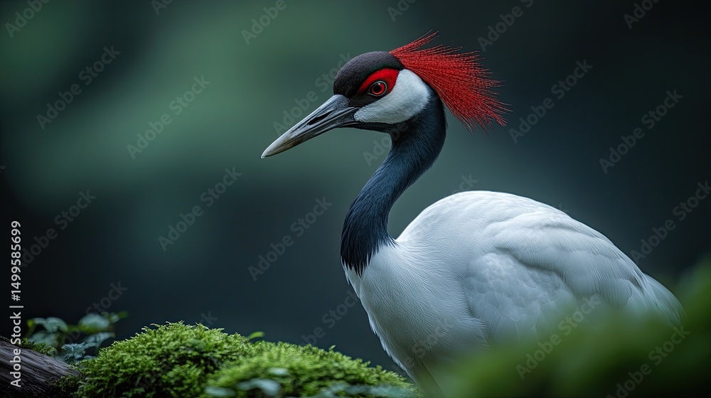 Obraz premium Majestic crane in natural habitat