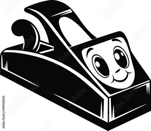 Cartoon style wood planer premium quality vintage vector illustration, cartoon style wood planer silhouette vector art, cartoon style wood planer line art vector design