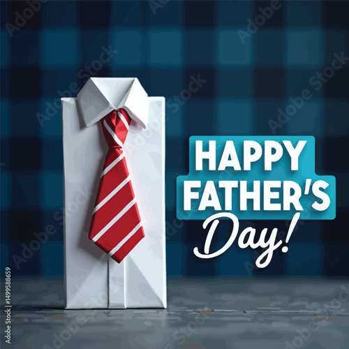Happy Father's Day Gift: Origami Shirt and Tie for Father's Day.