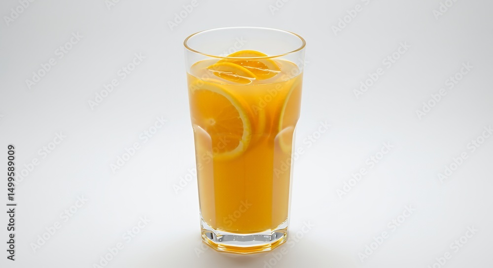 Refreshing Glass of Orange Juice with Slices Refreshing Glass of Orange Juice with Slices