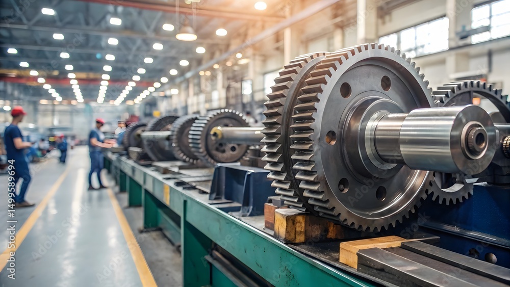 Obraz premium Industrial Gear Manufacturing Process