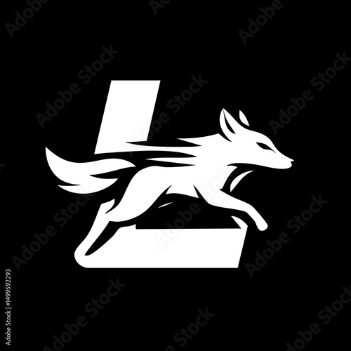 The Fox and Letter L Logo Icon Symbol Emblem