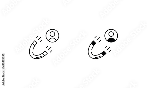 Attraction  icons set vector stock illustration