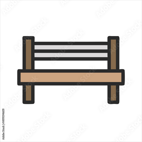 bench on white
