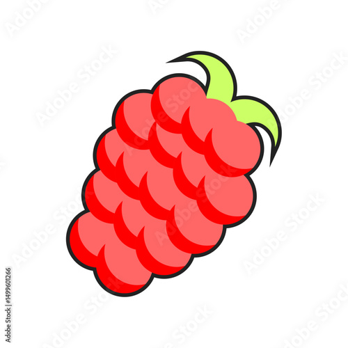 cartoon style salmonberry illustration