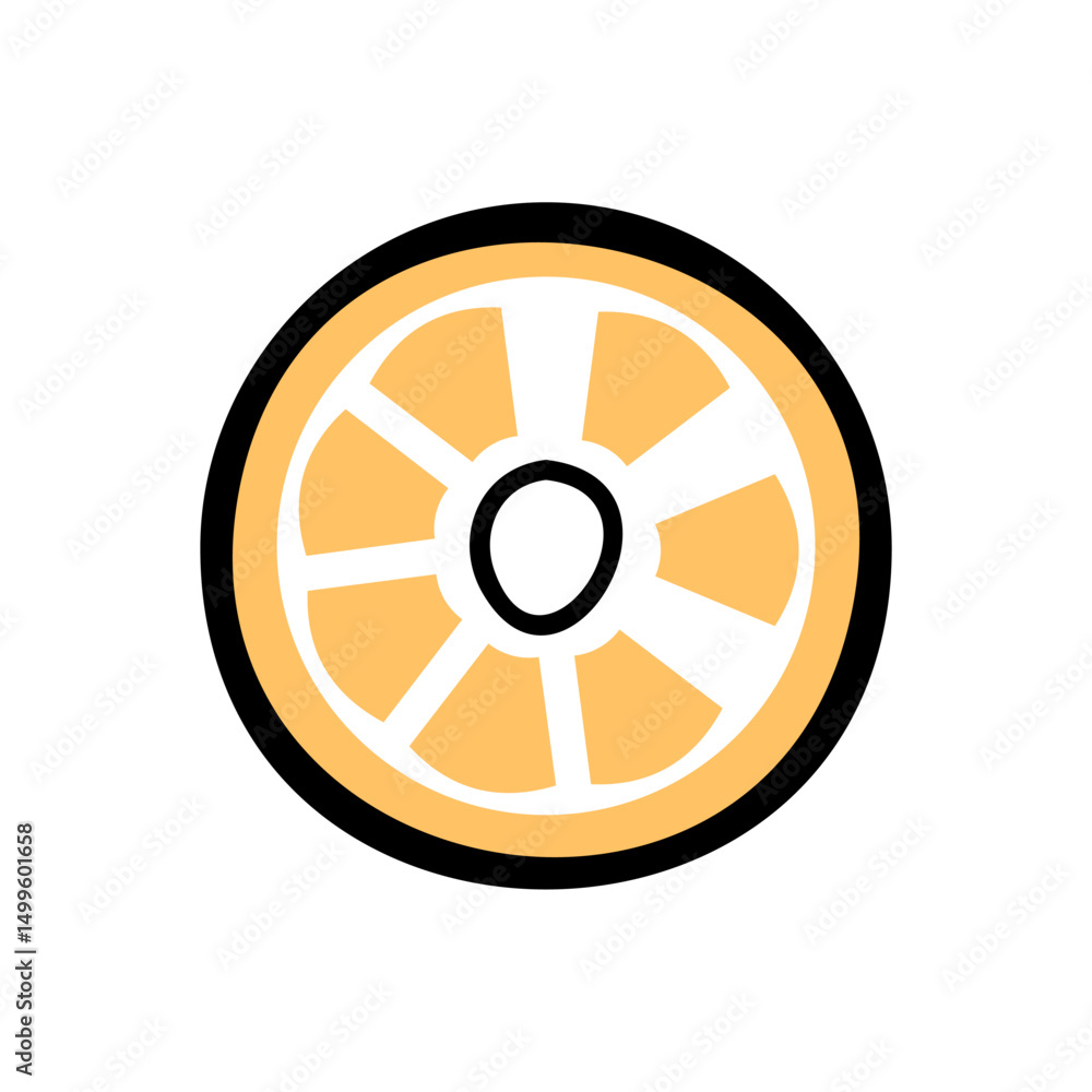 Fototapeta premium cartoon style orange illustration