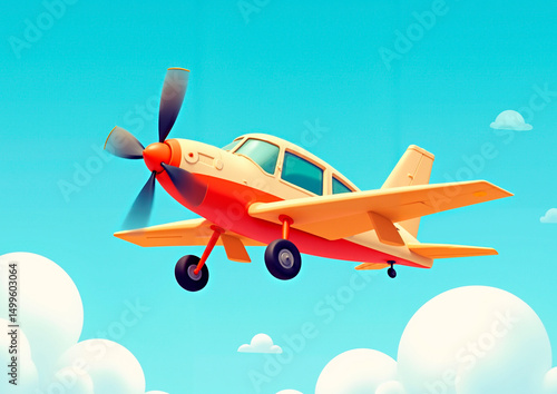 Wallpaper Mural Airplane in sky Torontodigital.ca