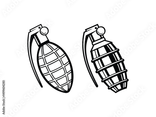 Hand Grenade Icons,bombs set vector, icon,Grenade vector icon