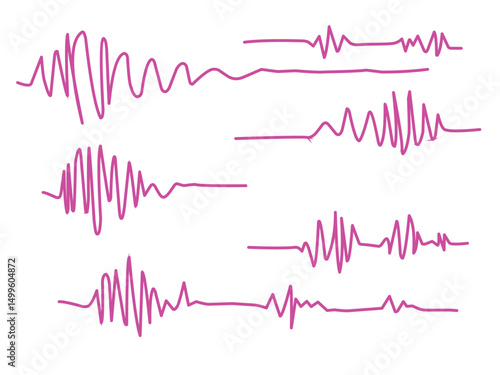 heart wave line art .eps